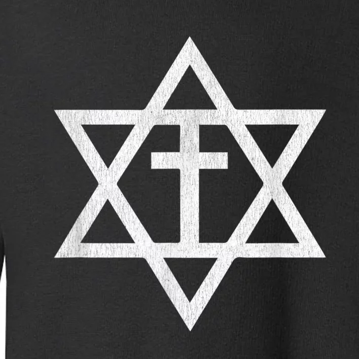 Messianic Cross Star Of David Toddler Sweatshirt