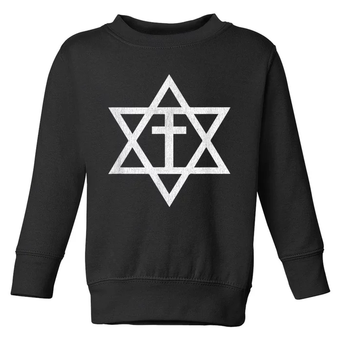 Messianic Cross Star Of David Toddler Sweatshirt