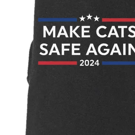 Make Cats Safe Again Funny 2024 Presidential Election Doggie 3-End Fleece Hoodie