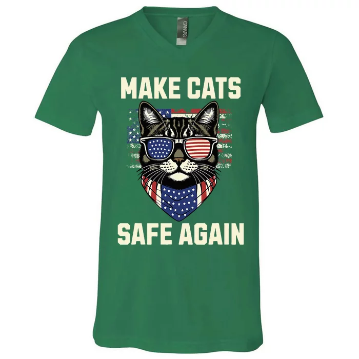 Make Cats Safe Again V-Neck T-Shirt