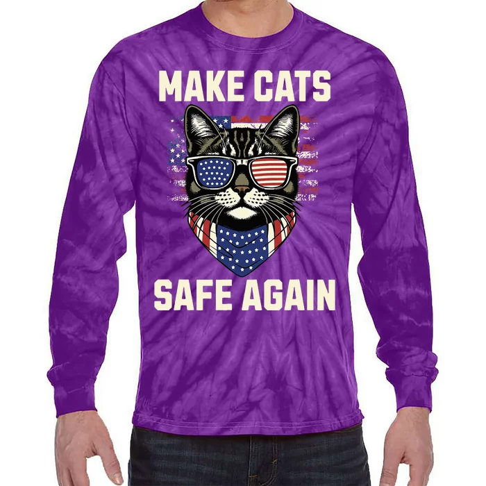 Make Cats Safe Again Tie-Dye Long Sleeve Shirt