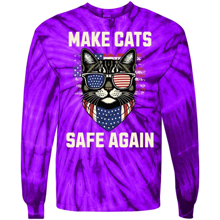 Make Cats Safe Again Tie-Dye Long Sleeve Shirt