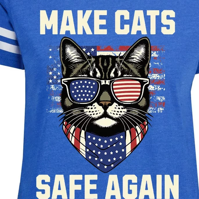 Make Cats Safe Again Enza Ladies Jersey Football T-Shirt