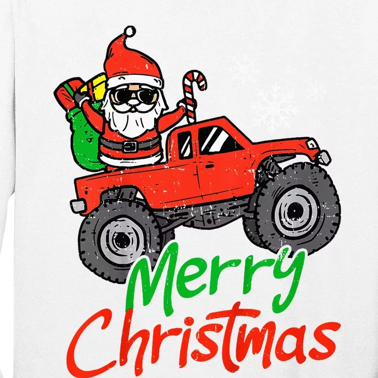 Merry christmas Santa Monster Truck Xmas Long Sleeve Shirt