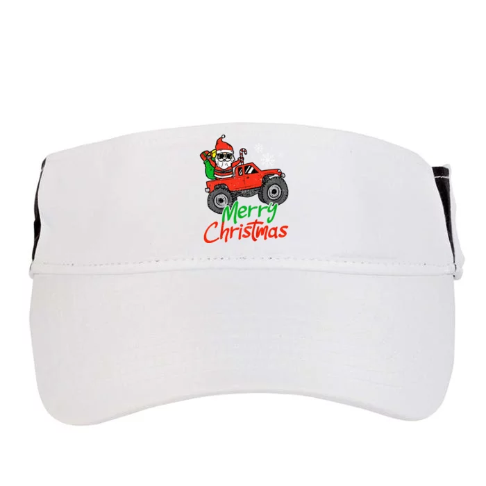 Merry christmas Santa Monster Truck Xmas Adult Drive Performance Visor