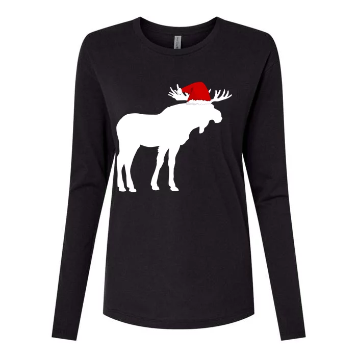 Moose Christmas Sweater Funny Animal Cool Gift Jumper Gift Womens Cotton Relaxed Long Sleeve T-Shirt