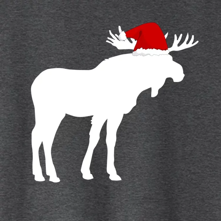 Moose Christmas Sweater Funny Animal Cool Gift Jumper Gift Women's Crop Top Tee