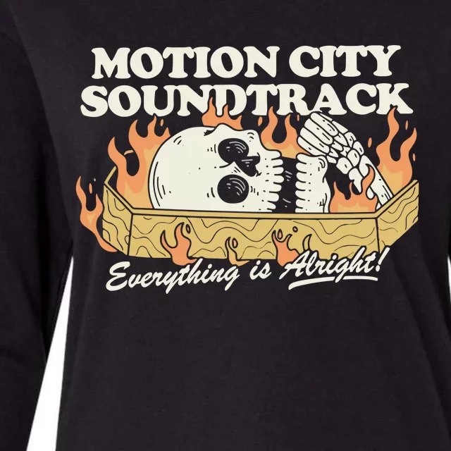 Motion City Soundtrack Everything Is Alright Coffin Womens Cotton Relaxed Long Sleeve T-Shirt