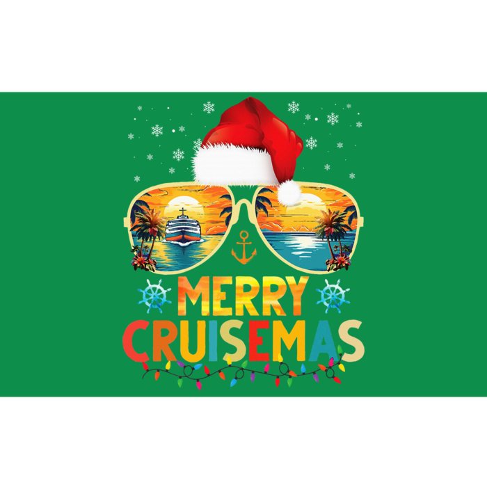 Merry Cruisemas Santa Hat Retro Cruise Ship Christmas Cruise Bumper Sticker