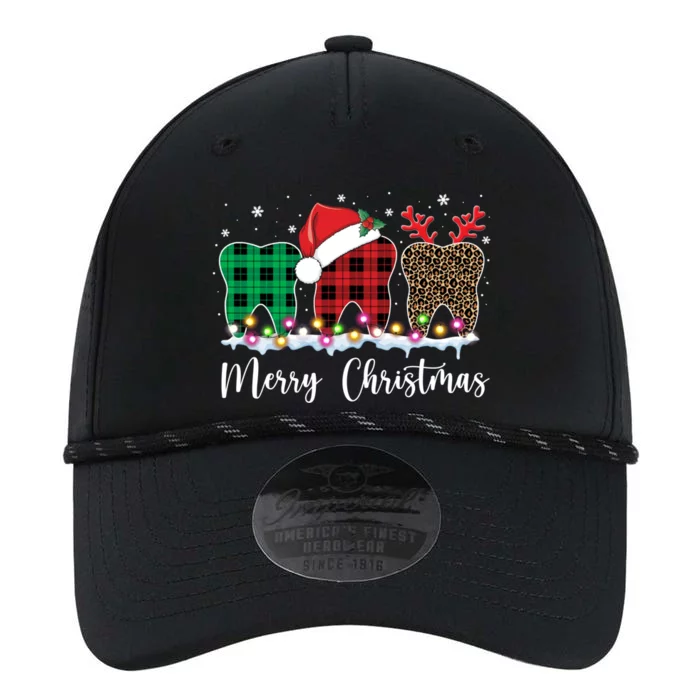 Merry Christmas Teeth Santa Hat Xmas Leopard Plaid Reindeer Cool Gift Performance The Dyno Cap