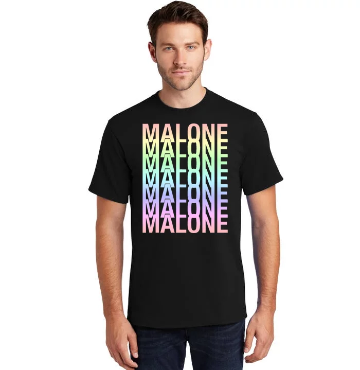 Malone Cool Trippy Name Gift Tall T-Shirt