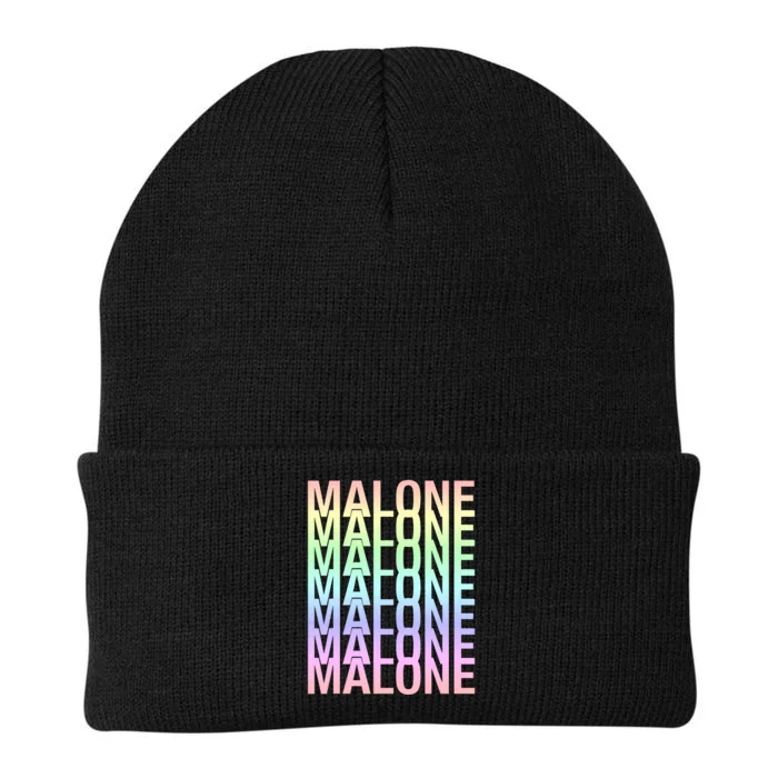 Malone Cool Trippy Name Gift Knit Cap Winter Beanie