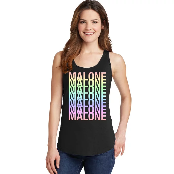 Malone Cool Trippy Name Gift Ladies Essential Tank