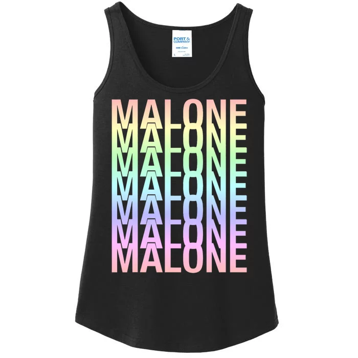 Malone Cool Trippy Name Gift Ladies Essential Tank