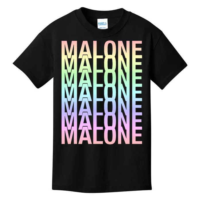 Malone Cool Trippy Name Gift Kids T-Shirt