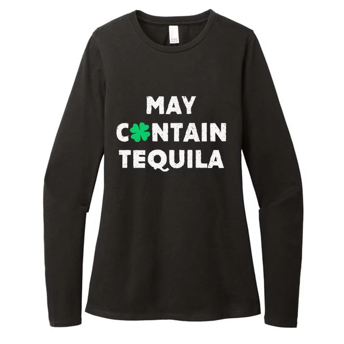 May Contain Tequila Irish Whiskey Lover Drinking Womens CVC Long Sleeve Shirt