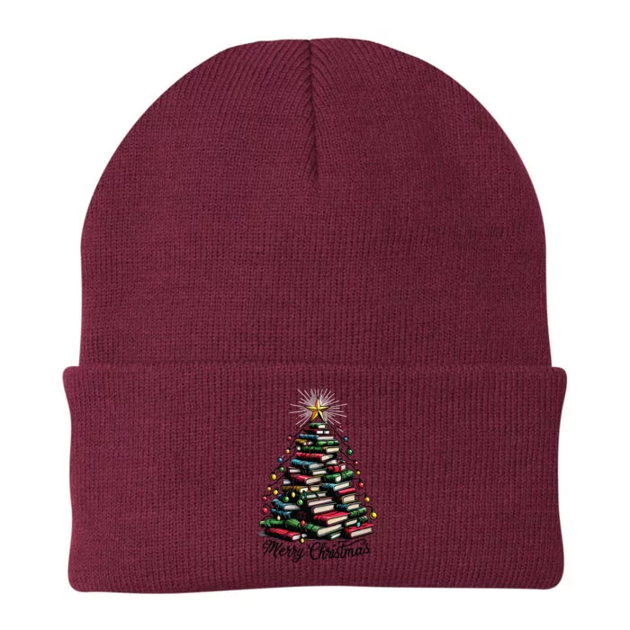 Merry Christmas Tree Love Reading Books Librarian Women Knit Cap Winter Beanie