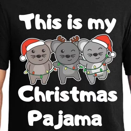 Mouse Christmas This Is My Christmas Pajama Funny Gift Pajama Set