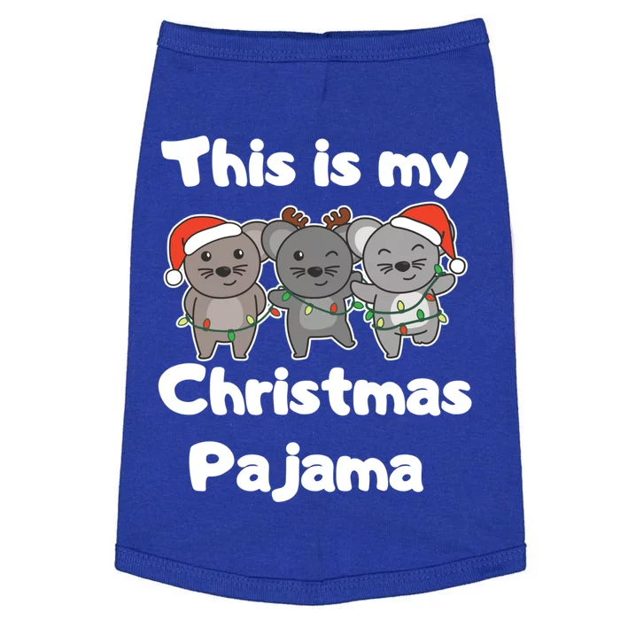 Mouse Christmas This Is My Christmas Pajama Funny Gift Doggie Tank