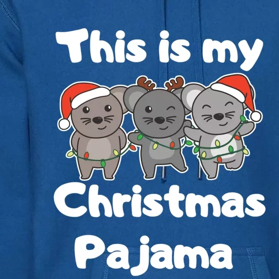 Mouse Christmas This Is My Christmas Pajama Funny Gift Premium Hoodie