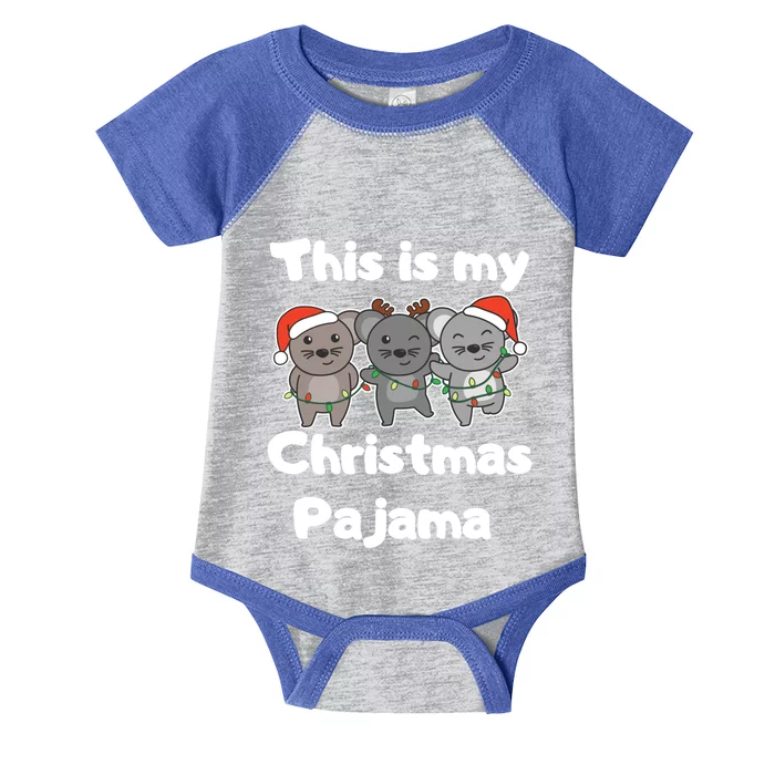 Mouse Christmas This Is My Christmas Pajama Funny Gift Infant Baby Jersey Bodysuit