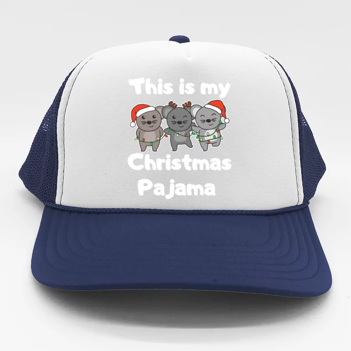 Mouse Christmas This Is My Christmas Pajama Gift Trucker Hat