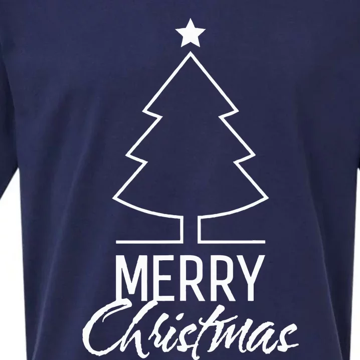 Merry Christmas Tree 2024 Sueded Cloud Jersey T-Shirt