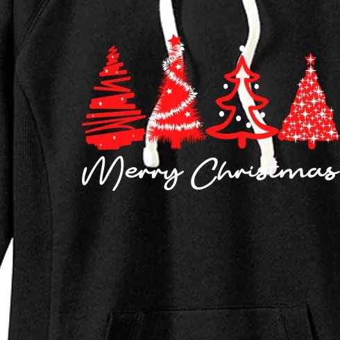 Merry Chirstmas Tree Women's Fleece Hoodie