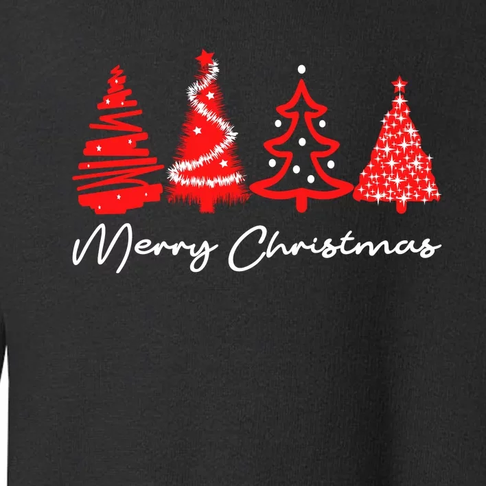 Merry Chirstmas Tree Toddler Sweatshirt