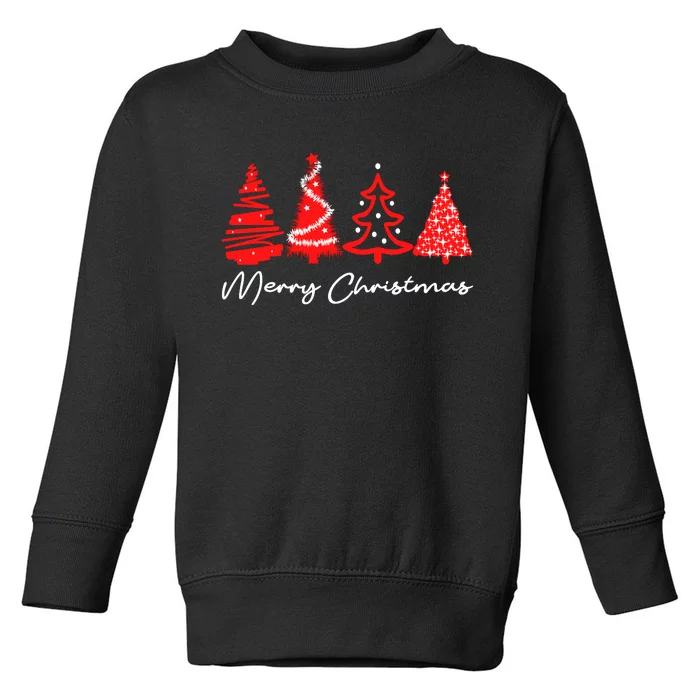 Merry Chirstmas Tree Toddler Sweatshirt