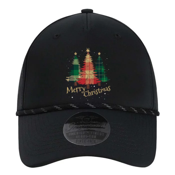 Merry Christmas Trees With Red Green Plaid Gift Family Xmas Funny Gift Performance The Dyno Cap