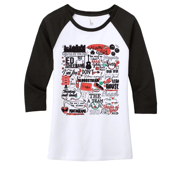 Mathematics Concert Tour Women's Tri-Blend 3/4-Sleeve Raglan Shirt