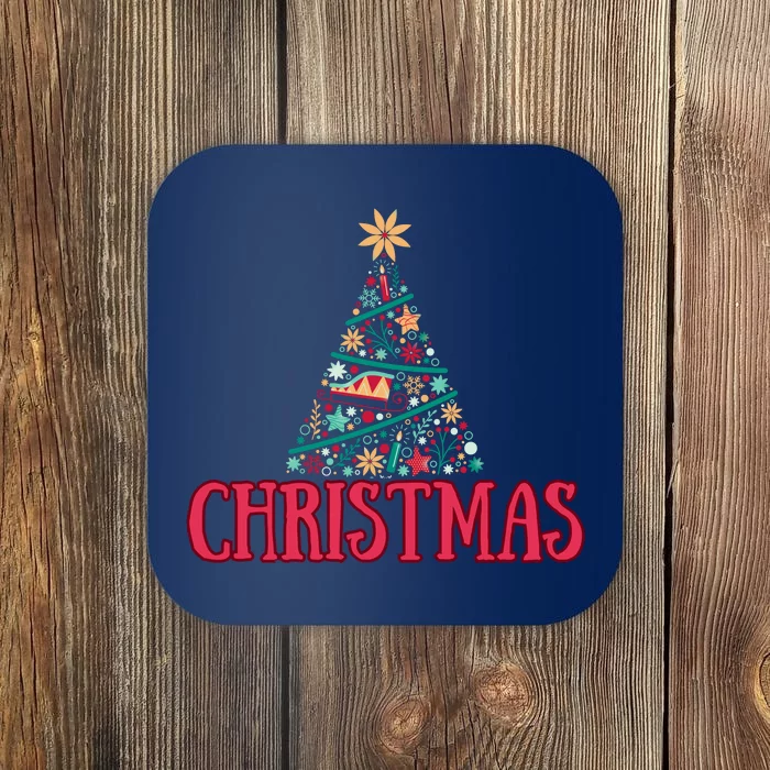 Merry Christmas Tree Christmas Santa Elf Coaster