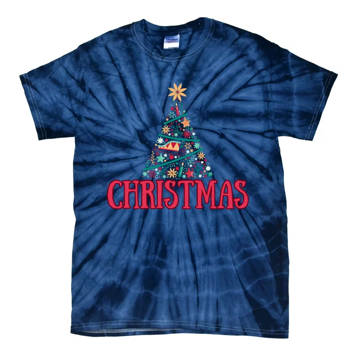 Merry Christmas Tree Christmas Santa Elf Tie-Dye T-Shirt