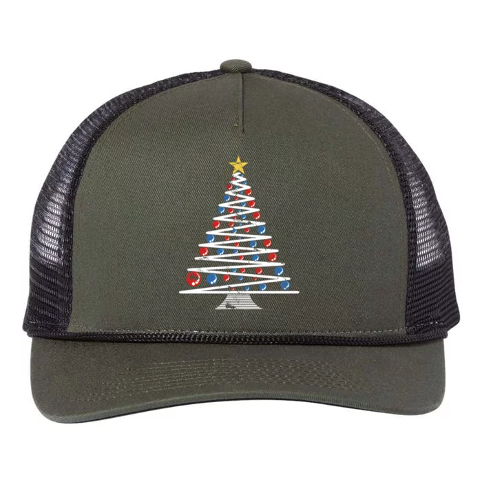 Minimalistic Christmas Tree Retro Rope Trucker Hat Cap