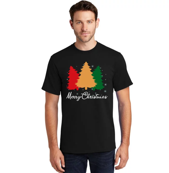 Merry Christmas Tree Family Xmas Holidays Gift Tall T-Shirt