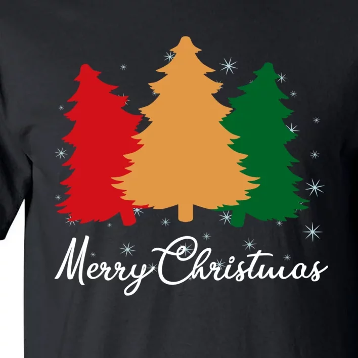 Merry Christmas Tree Family Xmas Holidays Gift Tall T-Shirt