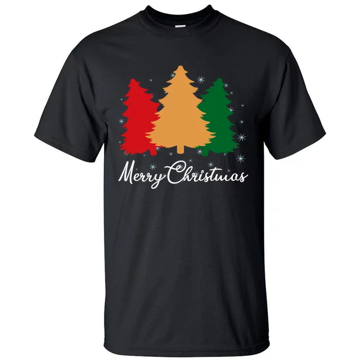 Merry Christmas Tree Family Xmas Holidays Gift Tall T-Shirt