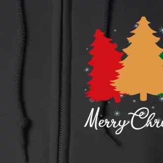 Merry Christmas Tree Family Xmas Holidays Gift Full Zip Hoodie