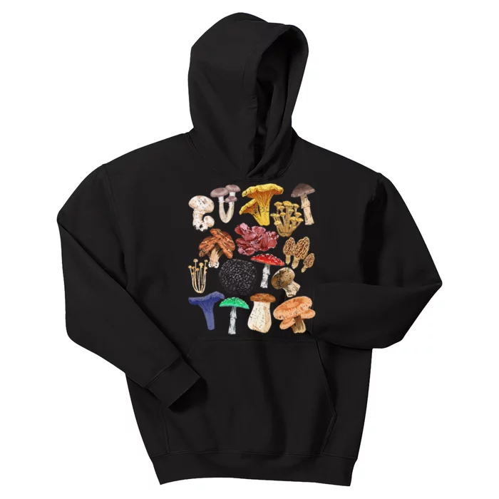 Mushroom Classification Types Mycology for Shroom Hunter Kids Hoodie