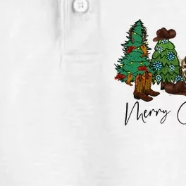 Merry Christmas Trees Western Cowboy Buffalo Dry Zone Grid Performance Polo