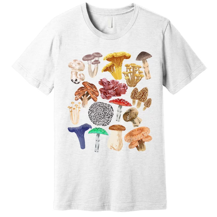 Mushroom Classification Types Mycology For Shroom Hunter Premium T-Shirt