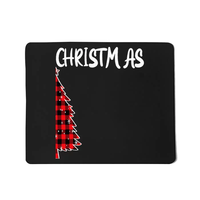 Merry Christmas Tree Buffalo Plaid Xmas Couples Matching Mousepad