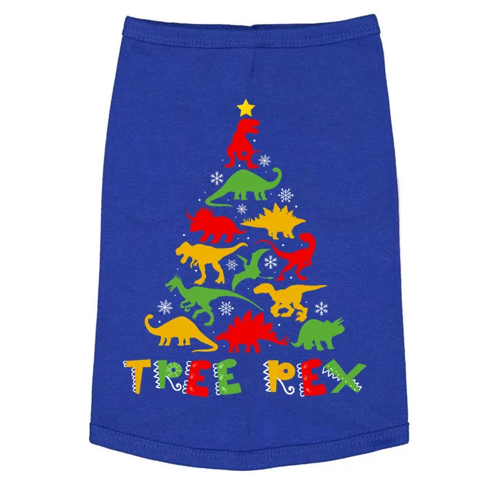 Merry Christmas Tree Rex Dinosaur Snowing Xmas Day Funny Gift Cool Gift Doggie Tank