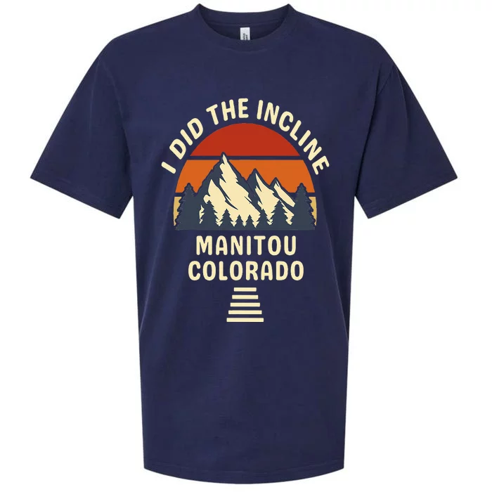 Manitou Colorado The Incline Hike I Did It Retro Sunset Sueded Cloud Jersey T-Shirt