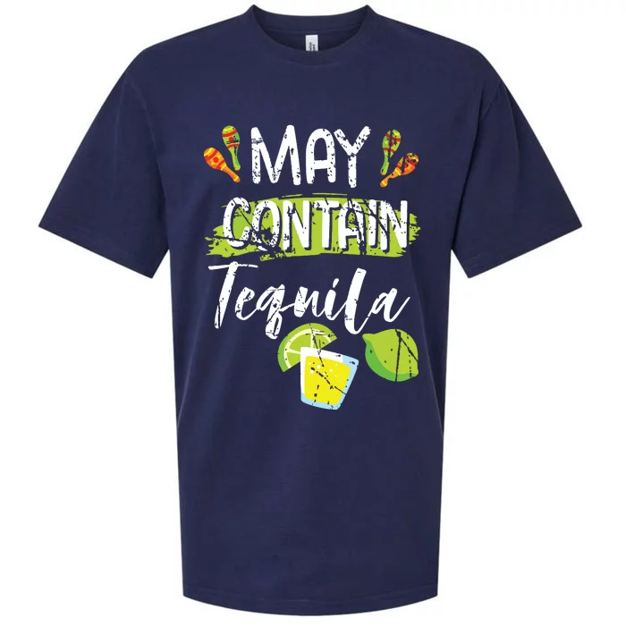 May Contain Tequila Cinco De Mayo Party Drinking Sueded Cloud Jersey T-Shirt