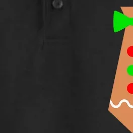 MY CHRISTMAS TIE Pajama Xmas Funny Gingerbread Man Dry Zone Grid Performance Polo