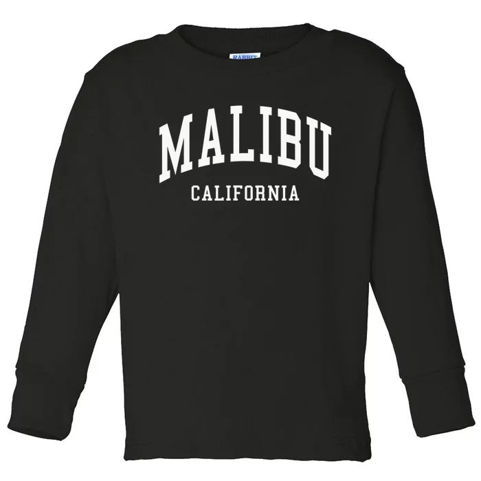 Malibu California Throwback Design Classic Toddler Long Sleeve Shirt