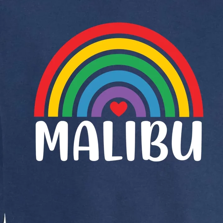 Malibu California Travel I Love Malibu Usa Gift Garment-Dyed Sweatshirt