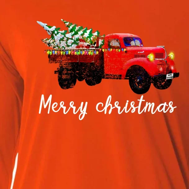 Merry Christmas Truck Cooling Performance Long Sleeve Crew